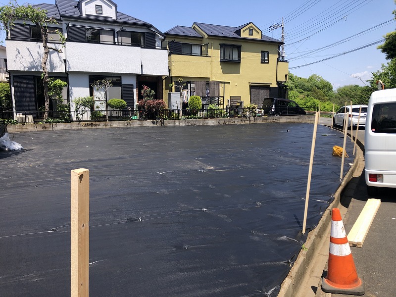 日野市の除草防草シート工事